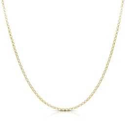 18ct Yellow Gold 45 Gauge Round 16" Belcher Chain