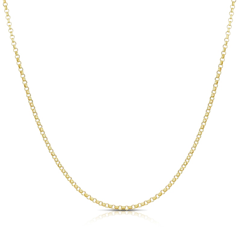 Main Image 1 of 18ct Yellow Gold 45 Gauge Round 16" Belcher Chain