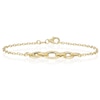 Thumbnail Image 1 of 9ct Yellow Gold Paperlink Link Centre 7.5" Belcher Bracelet
