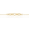 Thumbnail Image 2 of 9ct Yellow Gold Paperlink Link Centre 7.5" Belcher Bracelet