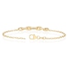 Thumbnail Image 3 of 9ct Yellow Gold Paperlink Link Centre 7.5" Belcher Bracelet
