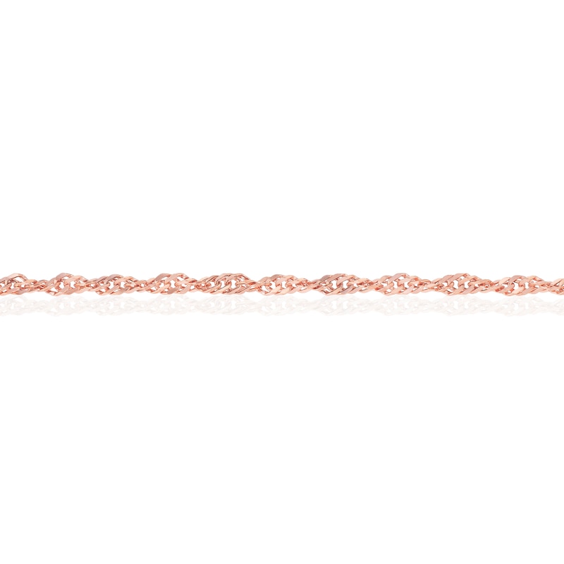 Main Image 2 of 9ct Rose Gold Twist 7.5" Bracelet