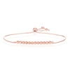 Thumbnail Image 1 of 9ct Rose Gold Diamond Cut Ball Bolo Bracelet