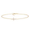 Thumbnail Image 1 of 9ct Yellow Gold Cubic Zirconia Cross Bracelet