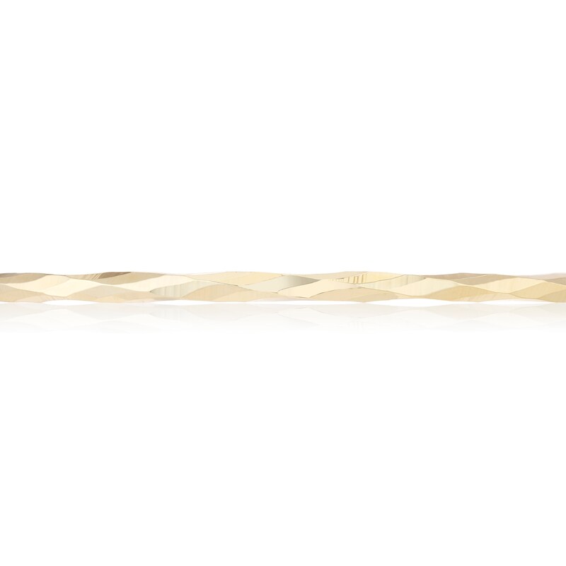 Main Image 2 of 9ct Yellow Gold Faceted Flexible Cuff Bangle