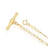 Thumbnail Image 3 of 9ct Yellow Gold Figaro T-Bar Bracelet