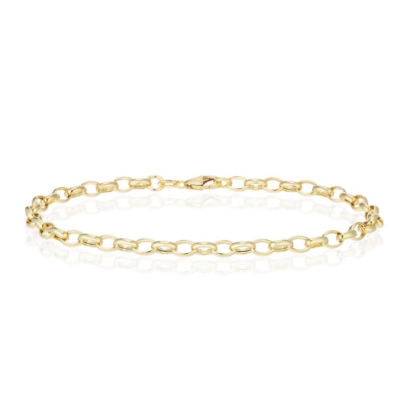 Main Image 1 of 18ct Yellow Gold 130 Gauge Oval Belcher 7" Bracelet