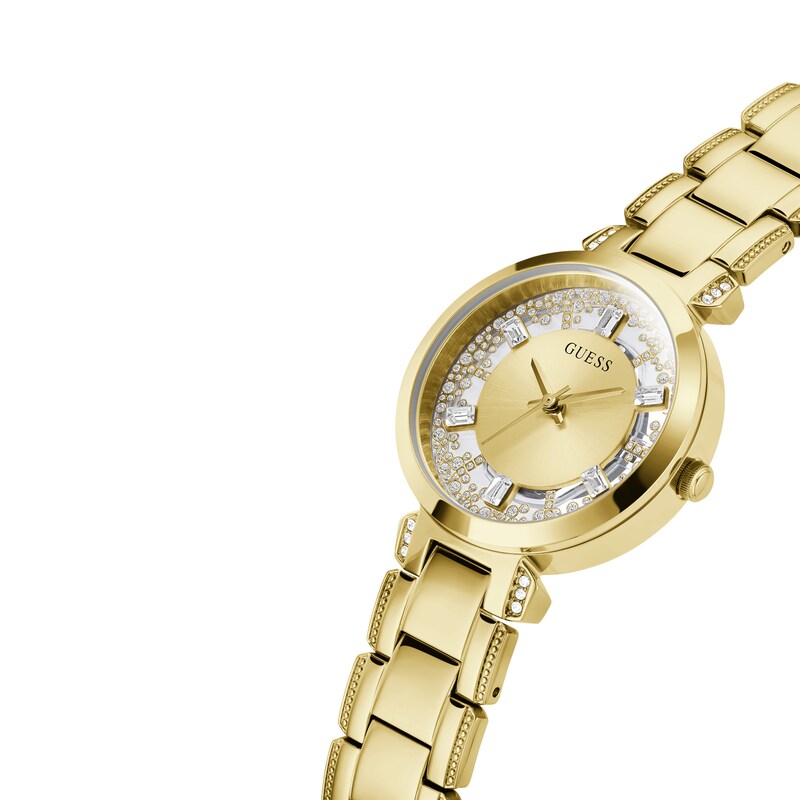 Main Image 4 of Guess Ladies' Stone Set Detail Gold Tone Bracelet Watch