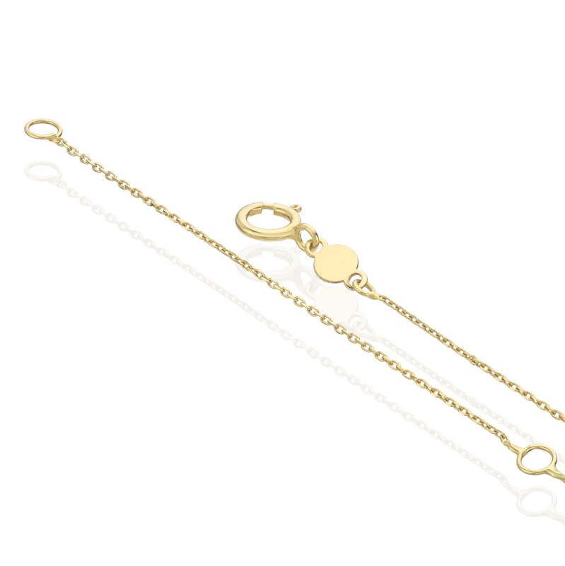 Main Image 3 of 9ct Yellow Gold Cubic Zirconia Pendant Necklace