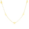 Thumbnail Image 1 of 9ct Yellow Gold Heart Station Sparkle Chain 16.5" Necklace