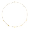 Thumbnail Image 2 of 9ct Yellow Gold Heart Station Sparkle Chain 16.5" Necklace