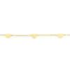 Thumbnail Image 2 of 9ct Yellow Gold Heart Station Sparkle Chain 7.5" Bracelet