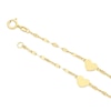 Thumbnail Image 3 of 9ct Yellow Gold Heart Station Sparkle Chain 7.5" Bracelet