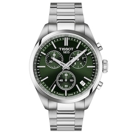 Tissot PR100 Men's Chronograph Green Dial Stainless Steel Bracelet Watch