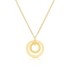 Thumbnail Image 1 of 9ct Yellow Gold Double Circle Diamond Cut Locket 16+2" Necklace