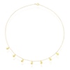 Thumbnail Image 2 of Sterling Silver & 18ct Gold Vermeil Textured Disc Pendant 18" Necklace