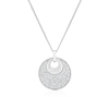 Thumbnail Image 1 of Sterling Silver Cubic Zirconia Pavé Round Pendant 16+2" Necklace