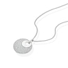 Thumbnail Image 2 of Sterling Silver Cubic Zirconia Pavé Round Pendant 16+2" Necklace