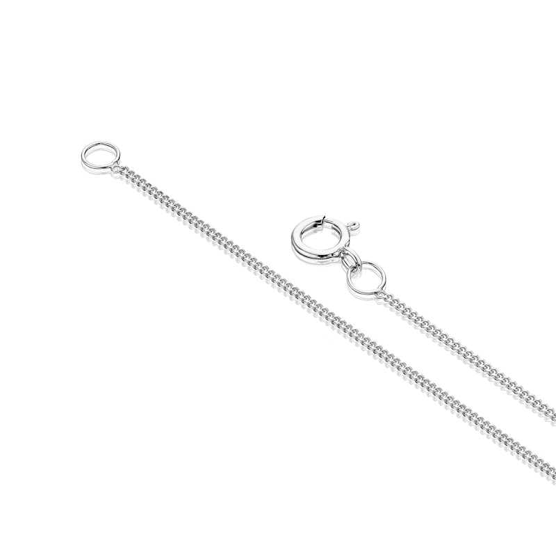 Main Image 3 of Sterling Silver Cubic Zirconia Pavé Round Pendant 16+2" Necklace