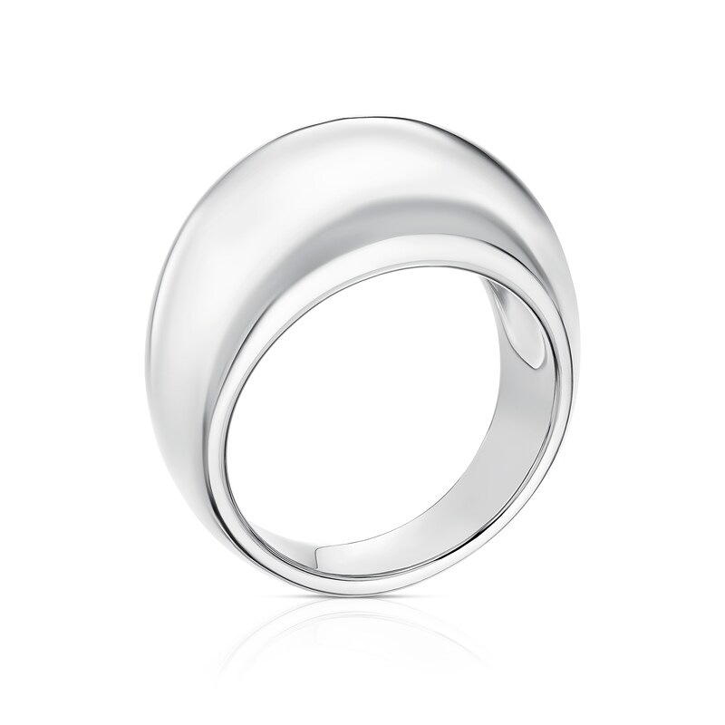 Main Image 3 of Sterling Silver Bubble Chunky Large Ring - Size P