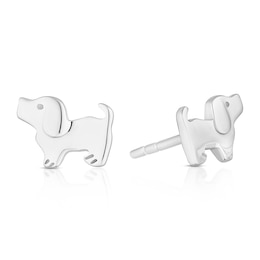 Children's Sterling Silver Dog's Stud Earrings