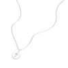 Thumbnail Image 2 of Children's Sterling Silver Round Disc Cubic Zirconia Cross Pendant 14+2" Necklace
