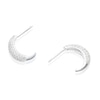 Thumbnail Image 2 of Sterling Silver Cubic Zirconia Pavé Half Hoop Earrings