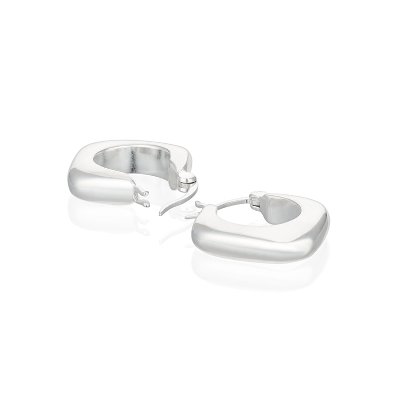 Main Image 2 of Sterling Silver Square Hoop Earrings