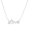 Thumbnail Image 1 of Sterling Silver Cubic Zirconia Love Pendant 16+2" Necklace