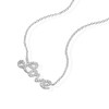 Thumbnail Image 2 of Sterling Silver Cubic Zirconia Love Pendant 16+2" Necklace