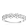 Thumbnail Image 1 of Sterling Silver Cubic Zirconia Kiss Eternity Ring