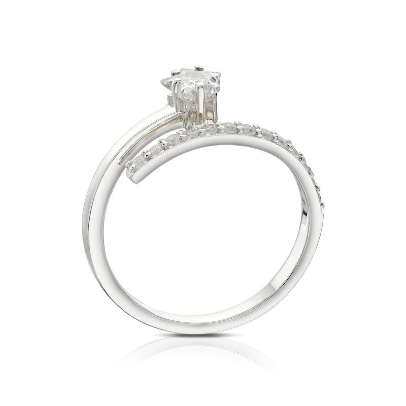 Main Image 3 of Sterling Silver Cubic Zirconia Star Wrap Around Ring
