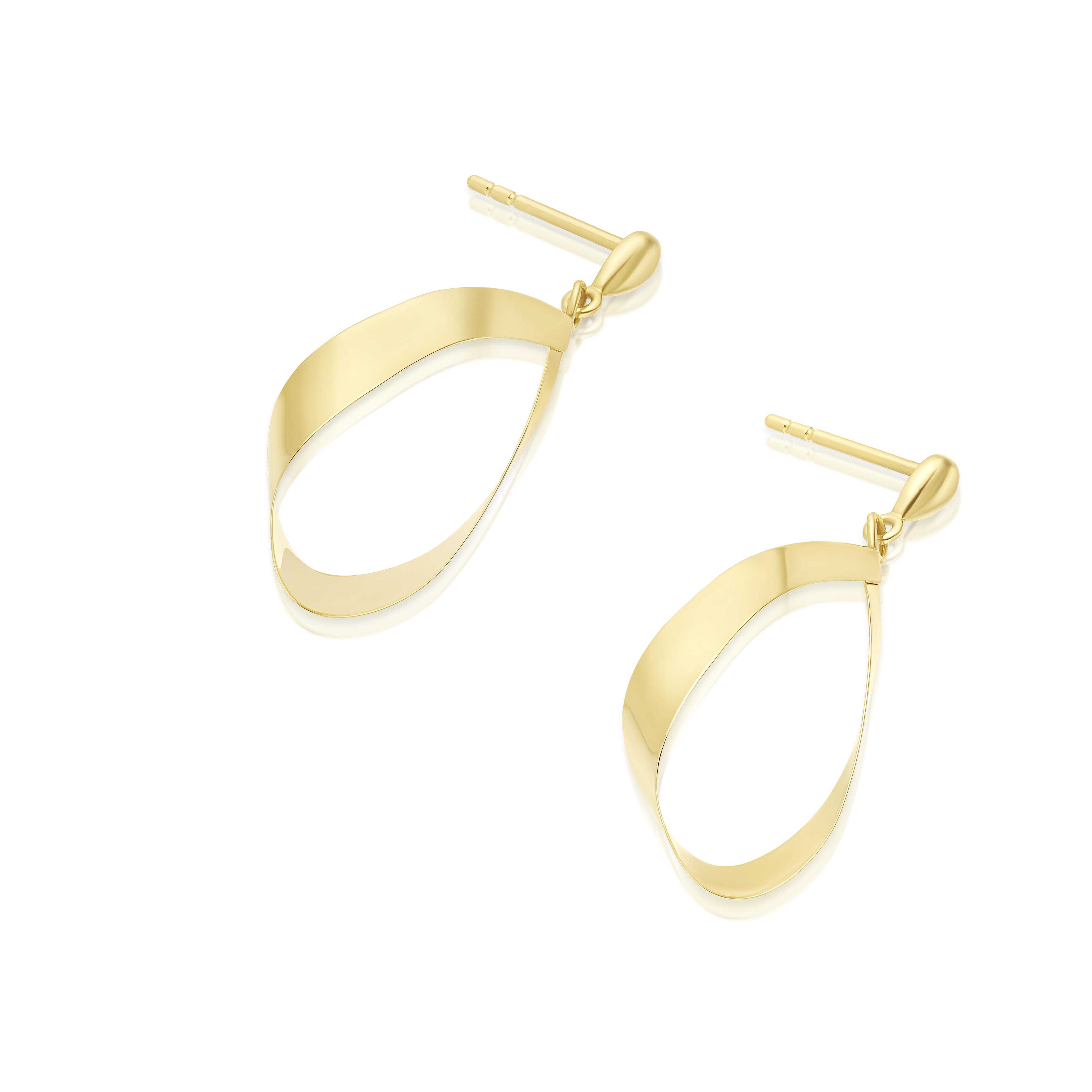 Thumbnail Image 2 of 9ct Yellow Gold Open Drop Earrings