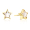 Thumbnail Image 1 of Sterling Silver Gold Tone Star Mother Of Pearl Stud Earrings