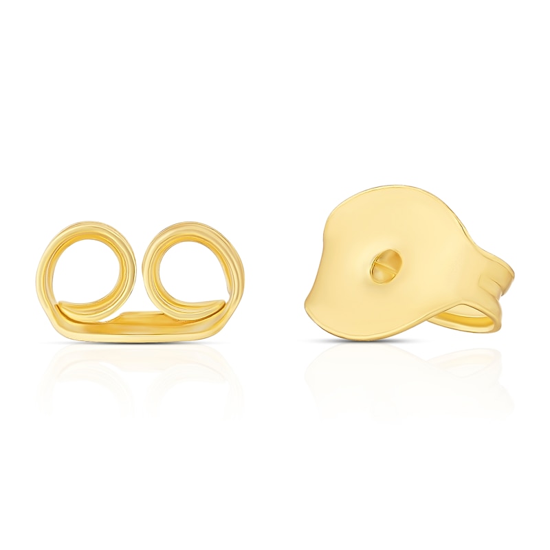 Main Image 2 of Sterling Silver Gold Tone MOP & Crystal Bird Stud Earrings