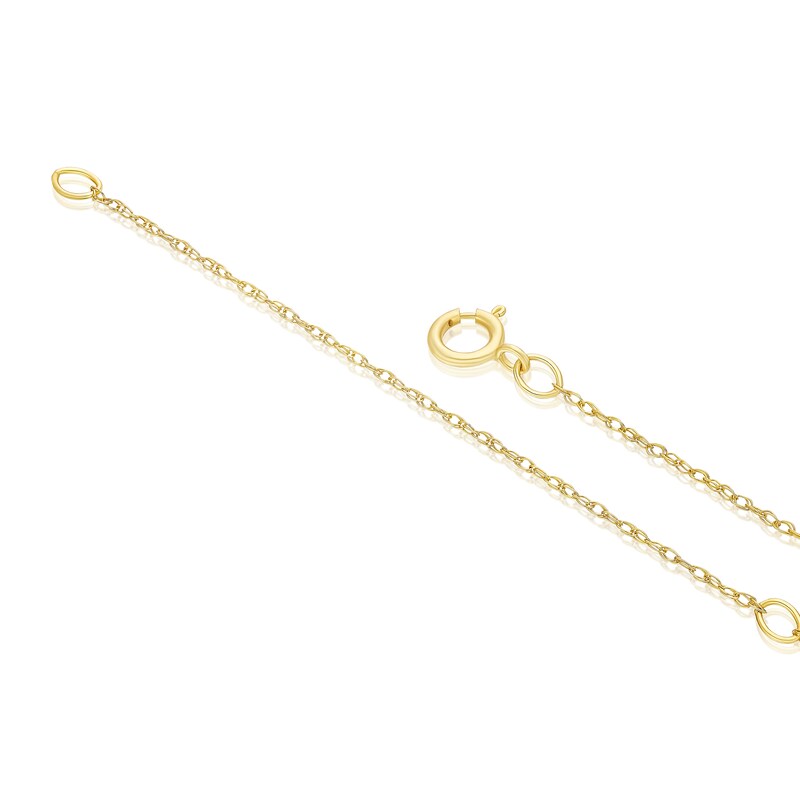 Main Image 3 of 9ct Yellow Gold Red Cubic Zirconia Locket 16+2" Necklace