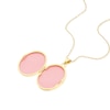 Thumbnail Image 2 of 9ct Yellow Gold Diamond Oval Locket 16+2" Necklace