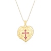 Thumbnail Image 1 of 9ct Yellow Gold Open Cross Locket 16+2" Necklace