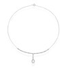 Thumbnail Image 2 of Sterling Silver Pearl & Cubic Zirconia Pendant 18" Lariat Necklace