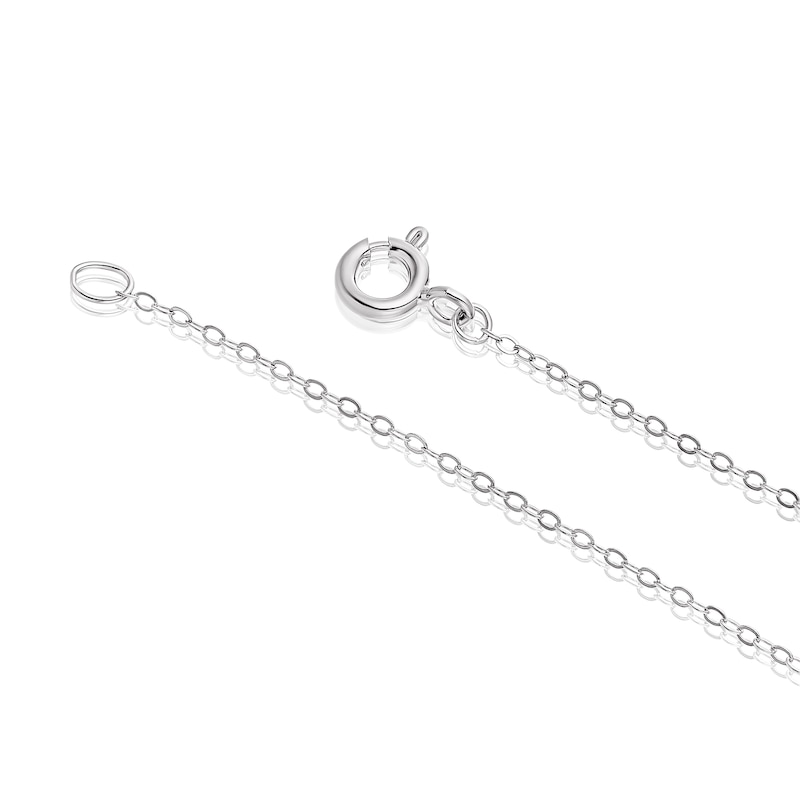 Main Image 3 of Sterling Silver Pearl & Cubic Zirconia Pendant 18" Lariat Necklace