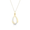 Thumbnail Image 1 of 9ct Two Colour Twisted Pendant 16+ 2" Necklace