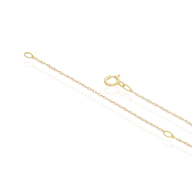 Main Image 3 of 9ct Two Colour Twisted Pendant 16+ 2" Necklace
