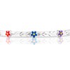 Thumbnail Image 2 of Children's Sterling Silver Enamel Coloured Flower Bangle