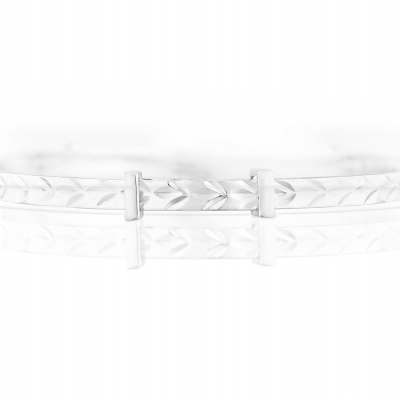 Main Image 3 of Children's Sterling Silver Enamel Coloured Flower Bangle