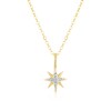Thumbnail Image 1 of Sterling Silver Gold Tone Cubic Zirconia Star Pendant 16+2" Necklace