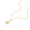 Thumbnail Image 2 of Sterling Silver Gold Tone Cubic Zirconia Star Pendant 16+2" Necklace