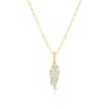 Thumbnail Image 1 of Sterling Silver Gold Tone Cubic Zirconia Angel Wing Pendant 16+2" Necklace