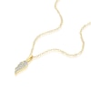 Thumbnail Image 2 of Sterling Silver Gold Tone Cubic Zirconia Angel Wing Pendant 16+2" Necklace