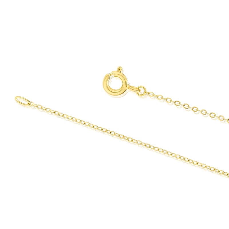Main Image 3 of Sterling Silver Gold Tone Cubic Zirconia Evil Eye Pendant 16+2" Necklace