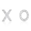 Thumbnail Image 1 of Sterling Silver Cubic Zirconia Kiss O Stud Earrings
